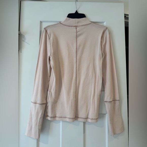 Intimately Free People Pink Turtleneck Long Sleeve Ribbed Top, Size Small - Picture 2 of 3